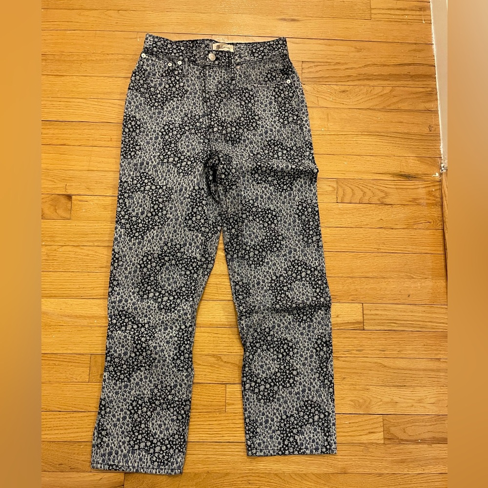 Madewell Floral Straight Leg Jean